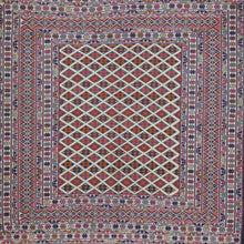 Load image into Gallery viewer, Hand-Woven Fine Afghan Tribal Sumak 100% Wool Oriental Rug (Size 4.1 X 6.6) Cwral-10230