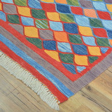Load image into Gallery viewer, Hand-Woven Turkish Tribal Reversible Wool Oriental Kilim Rug (Size 2.10 X 10.5) Cwral-10233
