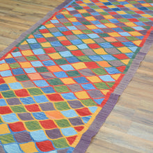 Load image into Gallery viewer, Hand-Woven Turkish Tribal Reversible Wool Oriental Kilim Rug (Size 2.10 X 10.5) Cwral-10233