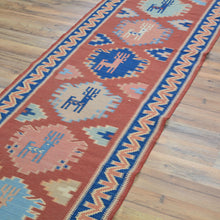 Load image into Gallery viewer, Hand-Woven Fine Afghan Tribal Reversible Wool Oriental Kilim Rug (Size 2.5 X 11.4) Cwral-10236