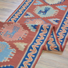 Load image into Gallery viewer, Hand-Woven Fine Afghan Tribal Reversible Wool Oriental Kilim Rug (Size 2.5 X 11.4) Cwral-10236