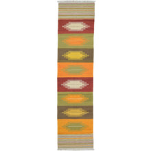 Load image into Gallery viewer, Hand-Woven Modern Sunset Design Reversible Oriental Kilim Rug (Size 2.7 X 10.4) Cwral-10242