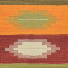 Load image into Gallery viewer, Hand-Woven Modern Sunset Design Reversible Oriental Kilim Rug (Size 2.7 X 10.4) Cwral-10242