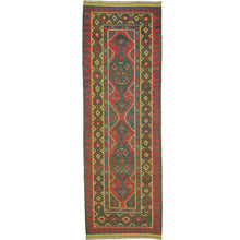 Load image into Gallery viewer, Hand-Woven Tribal Turkish Reversible Wool Oriental Kilim Rug (Size 3.1 X 8.10) Cwral-10257