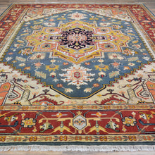 Load image into Gallery viewer, Hand-Knotted Heriz Design Traditional Handmade Wool Rug (Size 9.0 X 12.2) Brrsf-1200