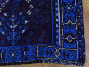 Oriental Persian Blue Overdyed Artisan Real Wool Handmade Classy Amazing Handmade Rug