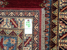 Load image into Gallery viewer, Fine Hand-Knotted Super Kazak Caucasian Design 100-Percent Wool Runner-Rug