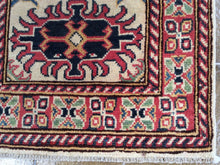 Load image into Gallery viewer, Beautiful Kazak Pretty Geometric Design Handmade Splendid Handknotted Real Wool Unique Rug