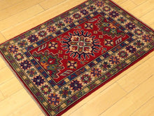 Load image into Gallery viewer, Fine Oriental Pretty Handknotted Kazak Traditional Tribal Real Wool Amazing Unique Rug