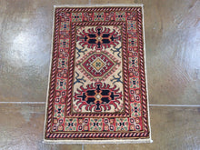 Load image into Gallery viewer, Beautiful Kazak Pretty Geometric Design Handmade Splendid Handknotted Real Wool Unique Rug