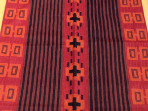Beautiful Interior-Decorator Fine Kashmiri Chainstitch Stitch Southwestern Design Real Wool Unique Rug