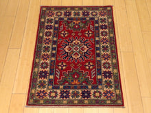 Load image into Gallery viewer, Fine Oriental Pretty Handknotted Kazak Traditional Tribal Real Wool Amazing Unique Rug
