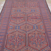 Load image into Gallery viewer, Soumak Weave Herati Afghan Tribal Handmade Kilim Wool Rug (Size 4.7 X 7.10) Brrsf-1341