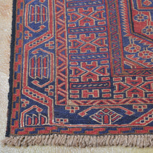 Load image into Gallery viewer, Soumak Weave Herati Afghan Tribal Handmade Kilim Wool Rug (Size 4.7 X 7.10) Brrsf-1341