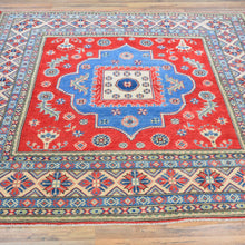 Load image into Gallery viewer, Hand-Knotted Square Kazak Caucasian Design Wool Rug (Size 6.3 X 6.7) Brral-3180