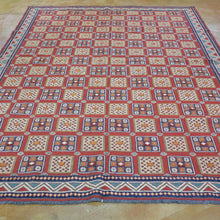 Load image into Gallery viewer, Hand-Knotted/Soumak Multiple Weave Afghan Design Rug (Size 6.8 X 8.9) Brral-4128