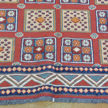 Load image into Gallery viewer, Hand-Knotted/Soumak Multiple Weave Afghan Design Rug (Size 6.8 X 8.9) Brral-4128