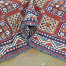 Load image into Gallery viewer, Hand-Knotted/Soumak Multiple Weave Afghan Design Rug (Size 6.8 X 8.9) Brral-4128