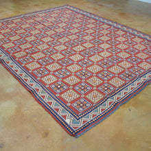 Load image into Gallery viewer, Hand-Knotted/Soumak Multiple Weave Afghan Design Rug (Size 6.8 X 8.9) Brral-4128