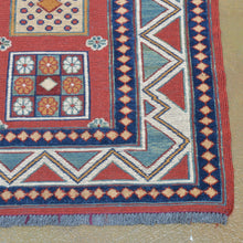 Load image into Gallery viewer, Hand-Knotted/Soumak Multiple Weave Afghan Design Rug (Size 6.8 X 8.9) Brral-4128