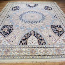 Load image into Gallery viewer, Hand-Knotted Oriental Wool Silk Gumbad Design Handmade Rug (Size 9.0 X 12.1) Brral-5640