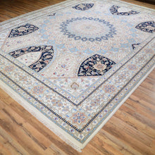 Load image into Gallery viewer, Hand-Knotted Oriental Wool Silk Gumbad Design Handmade Rug (Size 9.0 X 12.1) Brral-5640