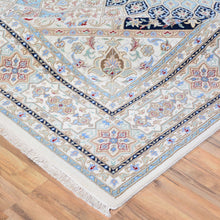 Load image into Gallery viewer, Hand-Knotted Oriental Wool Silk Gumbad Design Handmade Rug (Size 9.0 X 12.1) Brral-5640