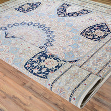 Load image into Gallery viewer, Hand-Knotted Oriental Wool Silk Gumbad Design Handmade Rug (Size 9.0 X 12.1) Brral-5640