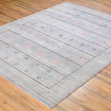 Load image into Gallery viewer, Hand-Loomed Bamboo Silk Modern Contemporary Gabbeh Rug (Size 5.3 X 7.0) Brral-762