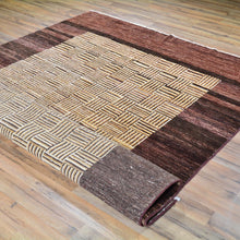 Load image into Gallery viewer, Hand-Knotted Peshawar Tribal Gabbeh Design Wool Rug (Size 5.11 X 8.7) Brral-909