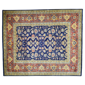 Hand-Knotted Oriental New Zealand Wool Sarouk Design Handmade Rug (Size 9.0 X 11.7) Brral-1269