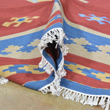 Load image into Gallery viewer, Hand-Woven Reversible Kilim Dhurrie Geometric Design Wool Rug (Size 8.2 X 10.0) Brral-2127