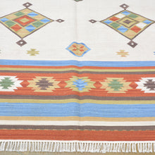 Load image into Gallery viewer, Hand-Woven Wool Turkish Design Reversible Kilim Dhurrie Rug (Size 9.2 X 11.11) Brral-2163