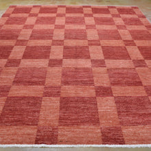 Load image into Gallery viewer, Hand-Knotted Gabbeh Checker Design Wool Handmade Rug (Size 7.11 X 9.10) Brral-2565