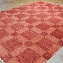 Load image into Gallery viewer, Hand-Knotted Gabbeh Checker Design Wool Handmade Rug (Size 7.11 X 9.10) Brral-2565