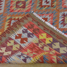 Load image into Gallery viewer, Hand-Woven Afghan Flatweave Geometric Reversible Kilim Wool Rug (Size 5.0 X 6.6) Cwral-2973