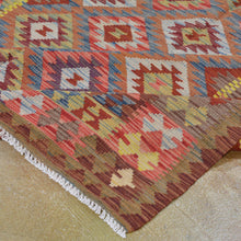 Load image into Gallery viewer, Hand-Woven Afghan Flatweave Geometric Reversible Kilim Wool Rug (Size 5.0 X 6.6) Cwral-2973
