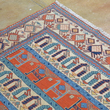 Load image into Gallery viewer, Hand-Woven Soumak Tribal Afghan Handmade Rug (Size 6.1 X 7.7) Brrsf-6057