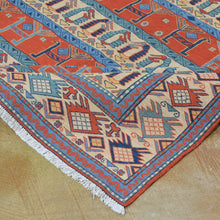 Load image into Gallery viewer, Hand-Woven Soumak Tribal Afghan Handmade Rug (Size 6.1 X 7.7) Brrsf-6057
