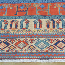 Load image into Gallery viewer, Hand-Woven Soumak Tribal Afghan Handmade Rug (Size 6.1 X 7.7) Brrsf-6057