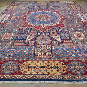 Hand-Knotted Oriental Mamluk Design Wool Carpet (Size 10.0 X 13.10) Brrsf-6063