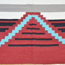 Load image into Gallery viewer, Hand-Woven Southwestern Design Dhurrie Reversible Kilim Wool Rug (Size 8.10 X 12.1) Brrsf-6072