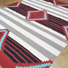 Load image into Gallery viewer, Hand-Woven Southwestern Design Dhurrie Reversible Kilim Wool Rug (Size 8.10 X 12.1) Brrsf-6072