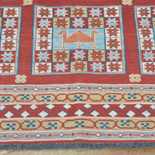 Load image into Gallery viewer, Soumak Oriental Tribal Afghan Handmade Wool Rug (Size 4.7 X 6.1) Brrsf-1038