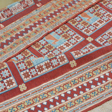 Load image into Gallery viewer, Soumak Oriental Tribal Afghan Handmade Wool Rug (Size 4.7 X 6.1) Brrsf-1038