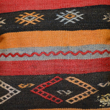 Load image into Gallery viewer, 16" x 16" Geometric Pattern Hand-Woven Turkish Kilim Pillow Cover Brpal-573