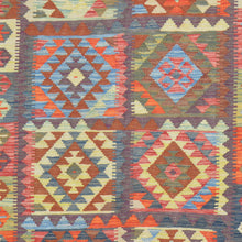 Load image into Gallery viewer, Hand-Woven Reversible Afghan Tribal Wool Handmade Rug (Exact Size4.9 X 6.7) Brral-3000