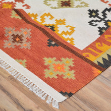 Load image into Gallery viewer, Hand-Woven Geometric Design Wool Reversible Kilim Rug (Size 9.2 X 11.11) Cwral-3465