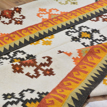 Load image into Gallery viewer, Hand-Woven Geometric Design Wool Reversible Kilim Rug (Size 9.2 X 11.11) Cwral-3465