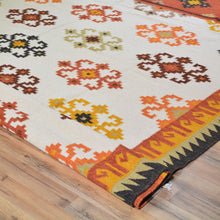 Load image into Gallery viewer, Hand-Woven Geometric Design Wool Reversible Kilim Rug (Size 9.2 X 11.11) Cwral-3465